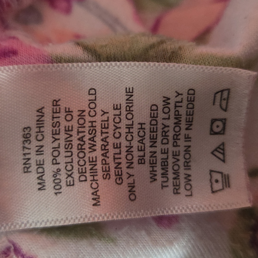 Aria Floral Nightgown white/ pink Large - Picture 4 of 4